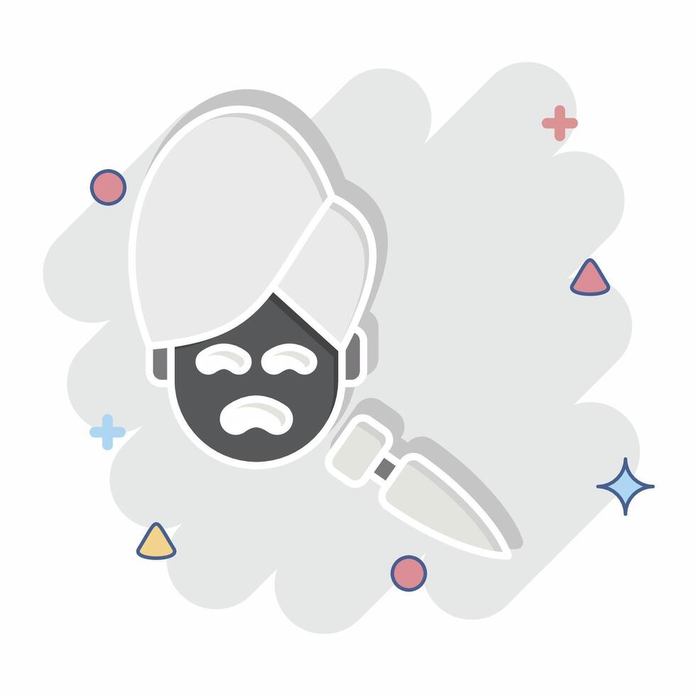 Icon Hardware Cosmeticology. related to Cosmetology symbol. comic style. design editable vector