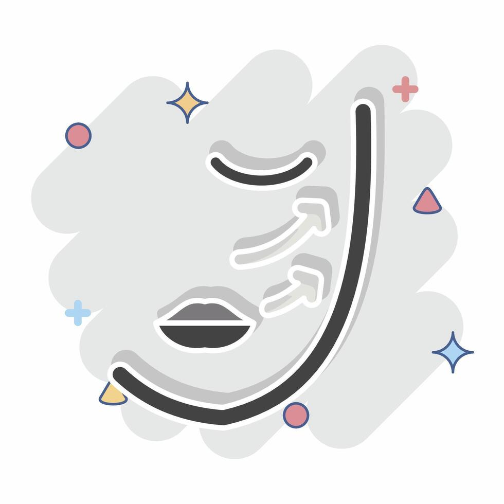 Icon Mesothreads. related to Cosmetology symbol. comic style. design editable vector