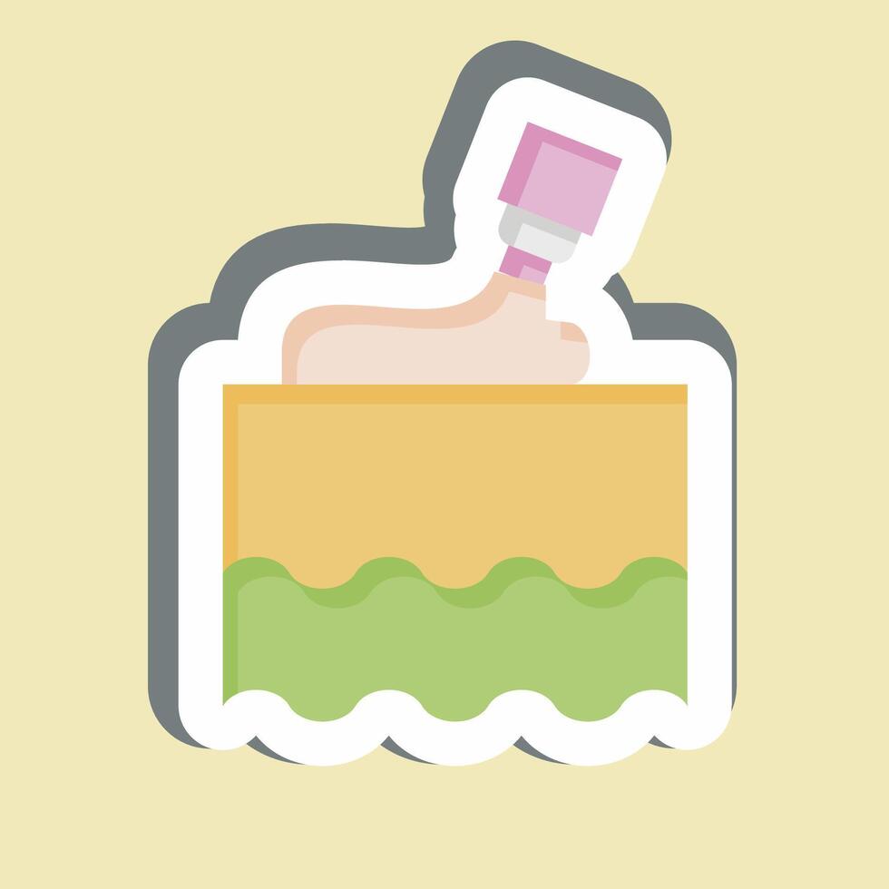 Sticker Lotion. related to Cosmetology symbol. design editable vector