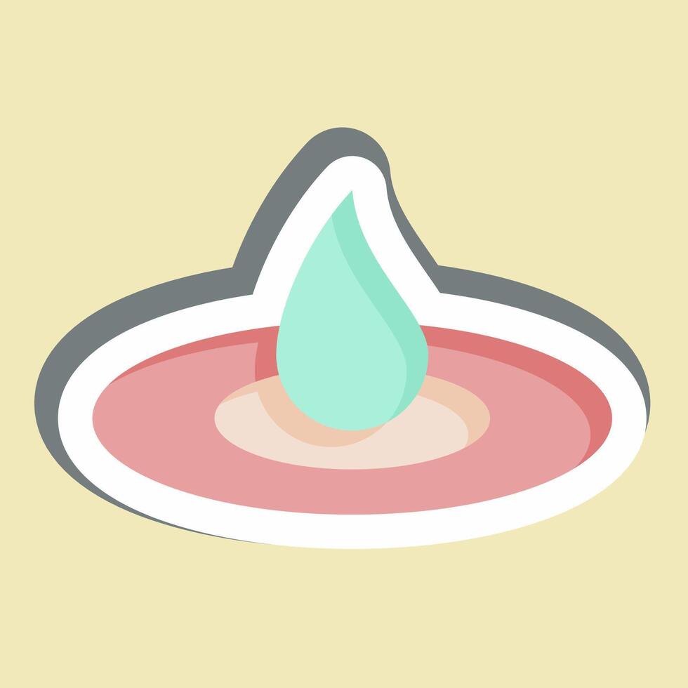 Sticker Humidification. related to Cosmetology symbol. design editable vector