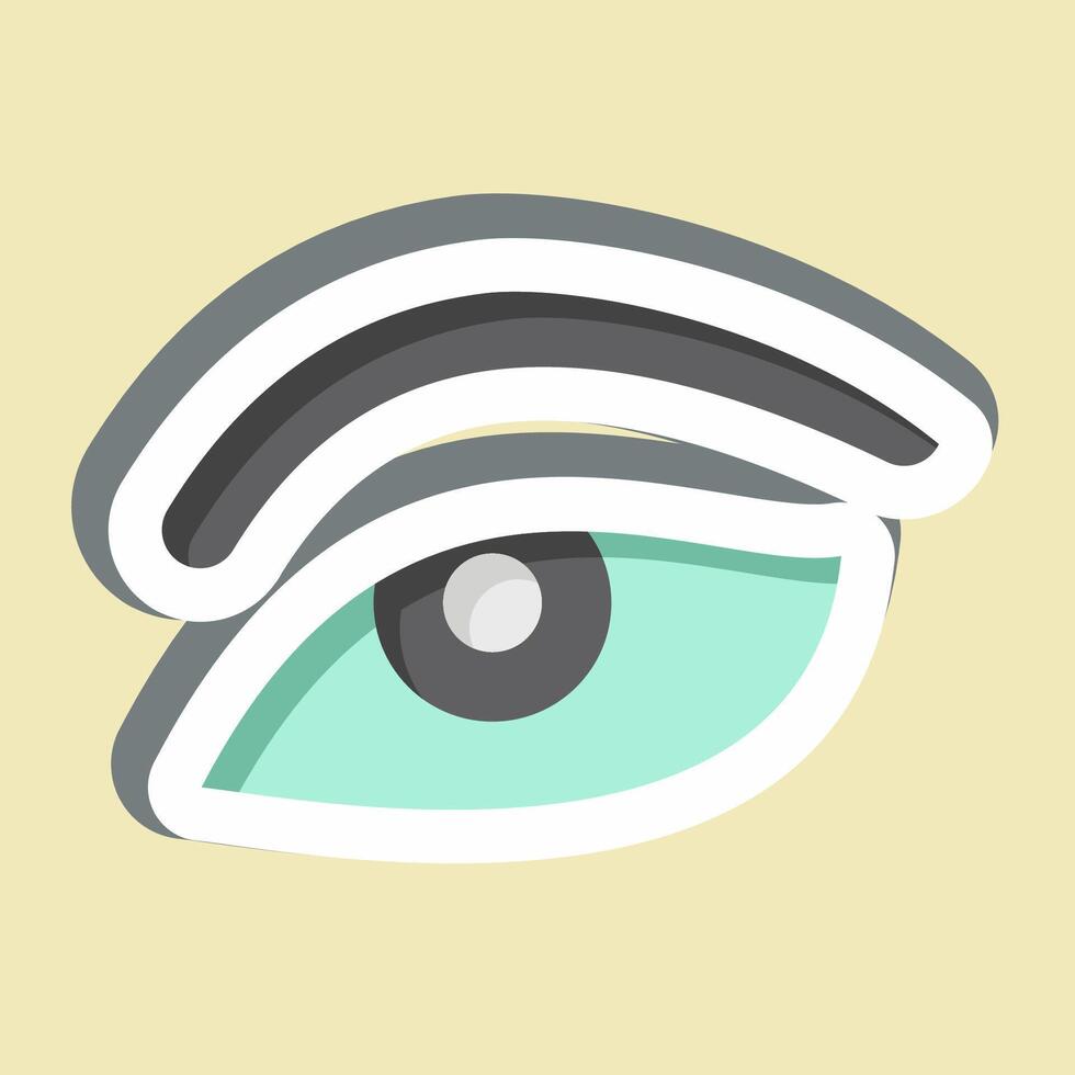 Sticker Eye Area. related to Cosmetology symbol. design editable vector