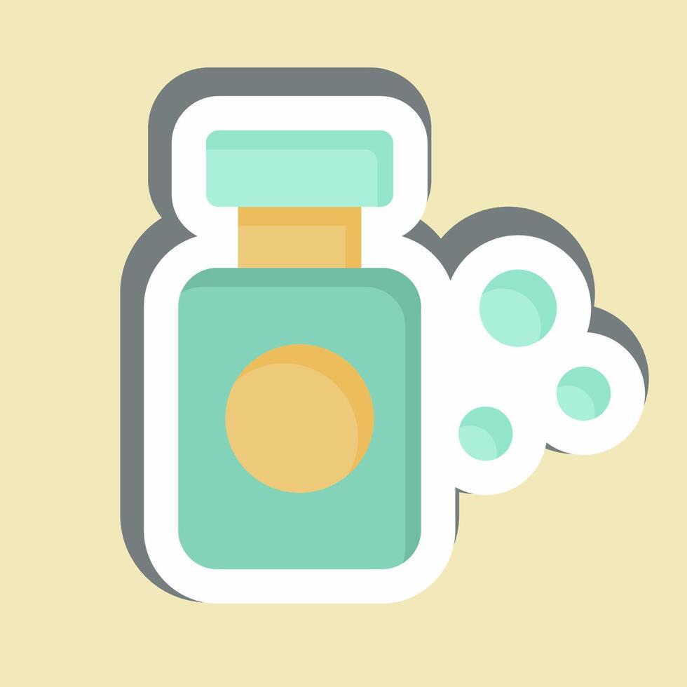 Sticker Cosmetic Drug. related to Cosmetology symbol. design editable vector