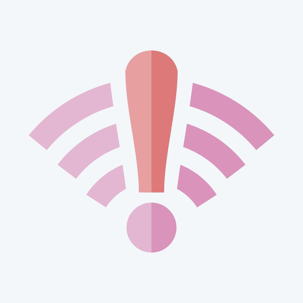 Icon Offline. related to Wifi symbol. flat style. design editable vector