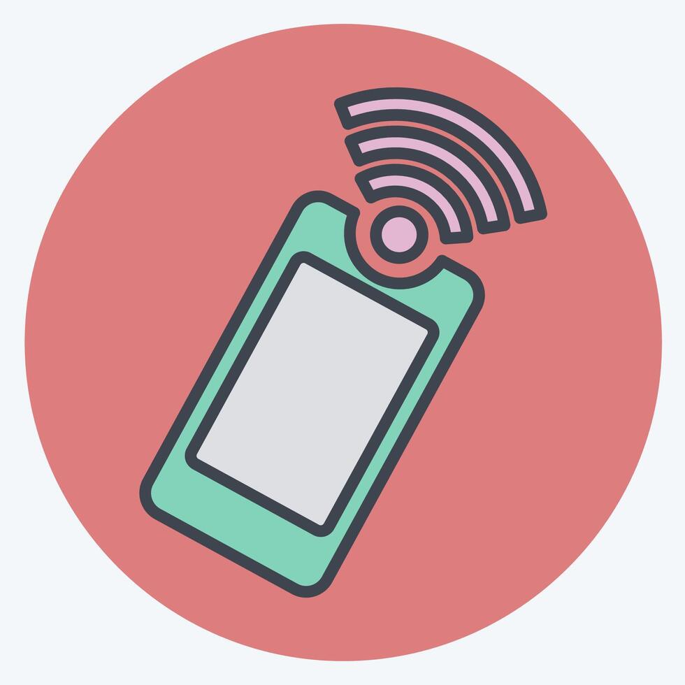 Icon Mobile. related to Wifi symbol. color mate style. design editable vector