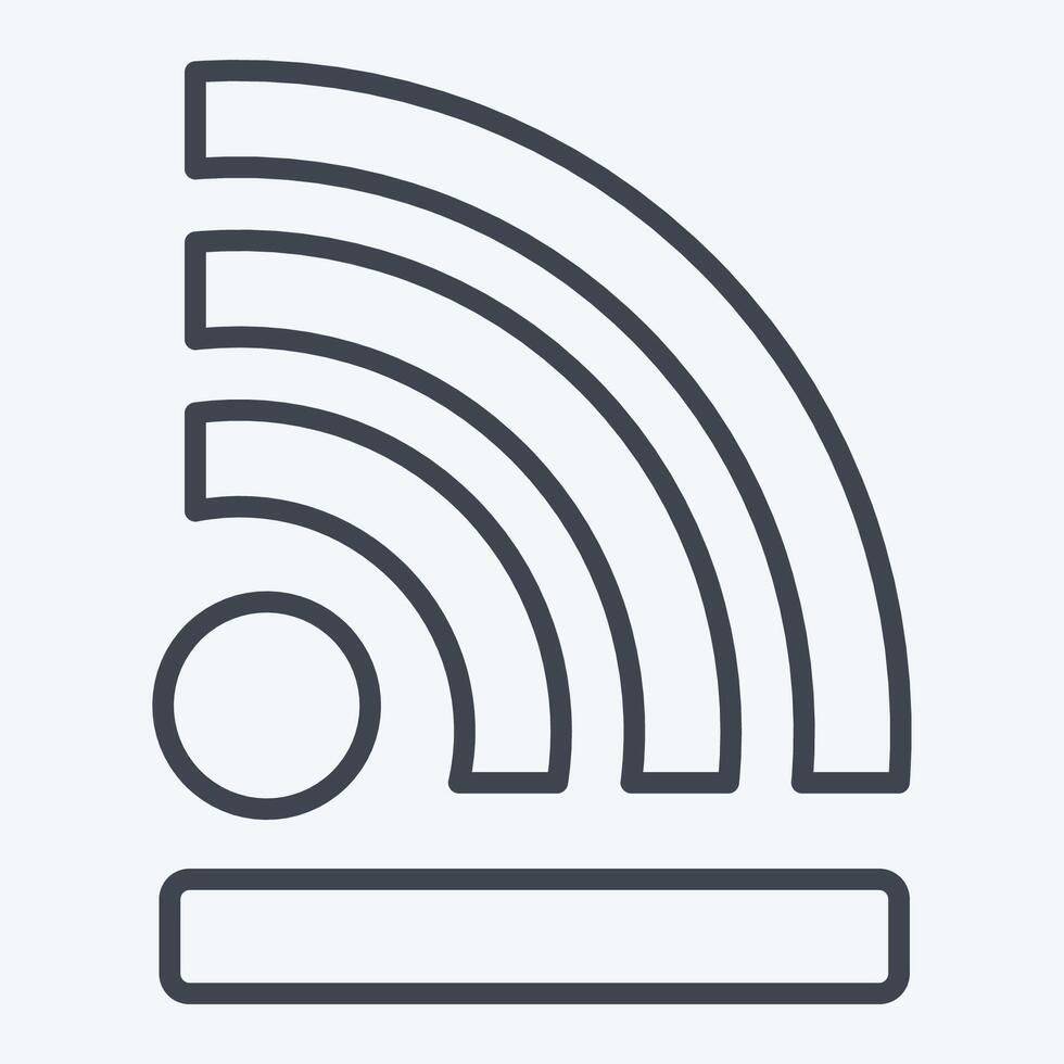 Icon Wireless. related to Wifi symbol. line style. design editable vector