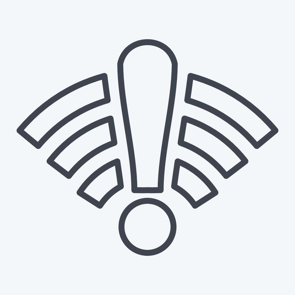 Icon Offline. related to Wifi symbol. line style. design editable vector