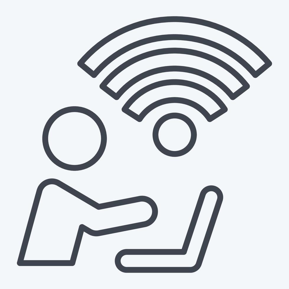 Icon Connectivity. related to Wifi symbol. line style. design editable vector