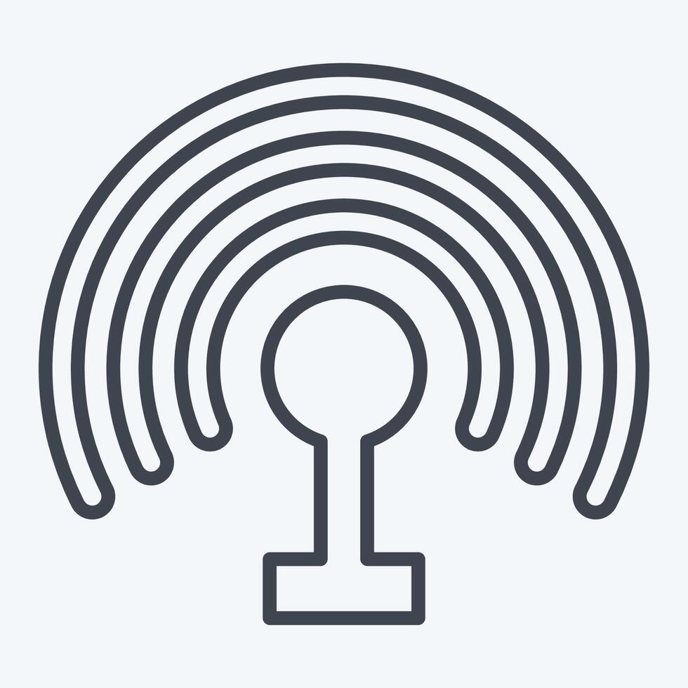 Icon Hotspot. related to Wifi symbol. line style. design editable vector