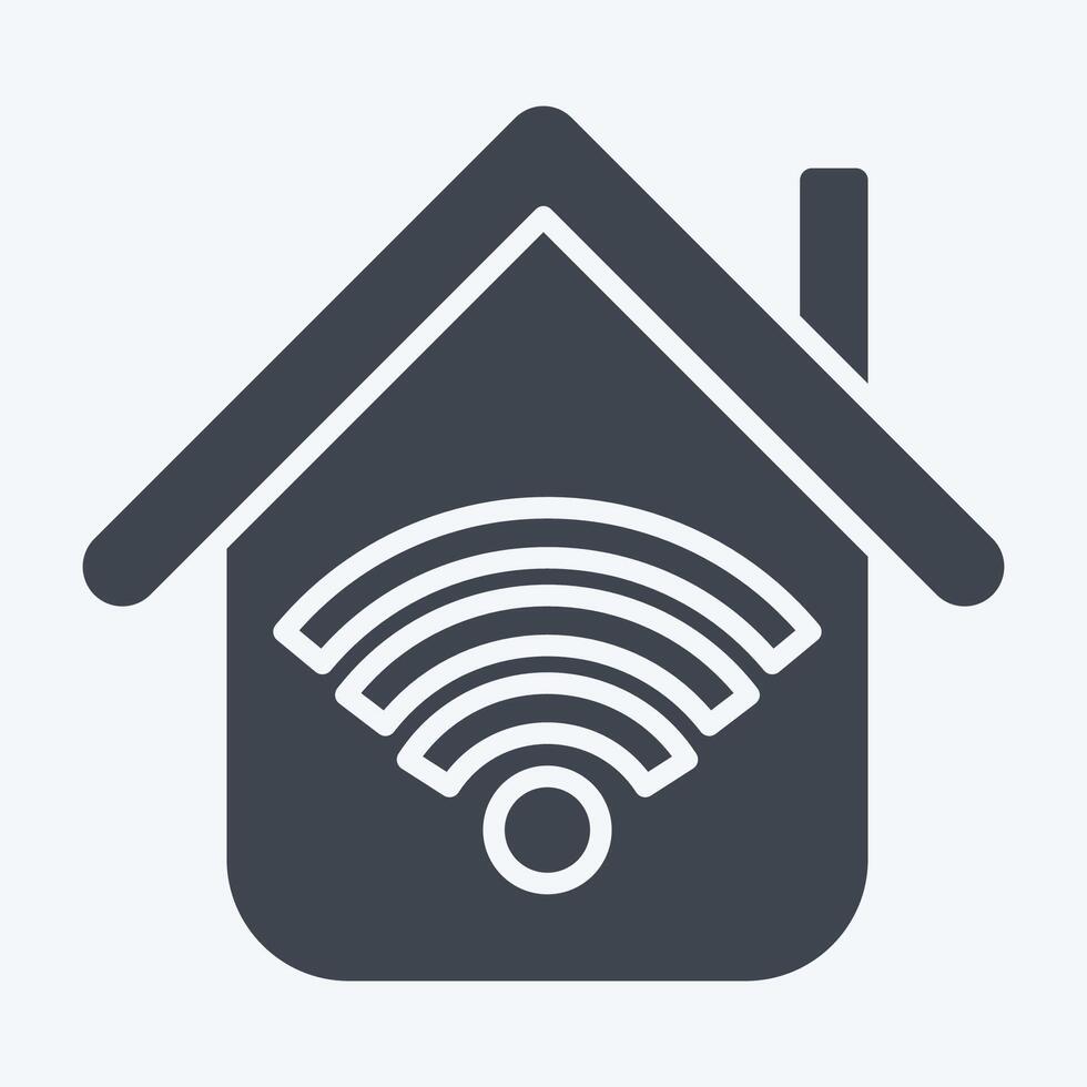 Icon Wifi Wifi. related to Wifi symbol. glyph style. design editable vector