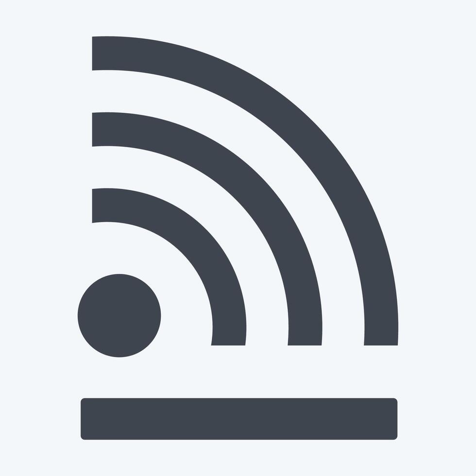 Icon Wireless. related to Wifi symbol. glyph style. design editable vector