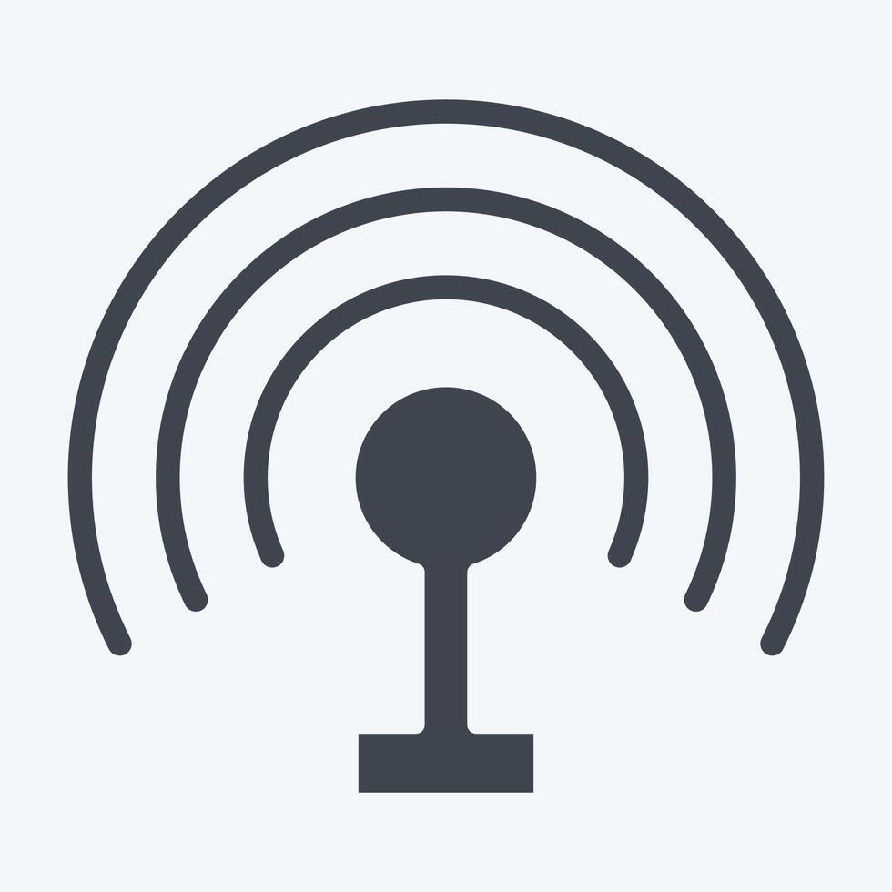 Icon Hotspot. related to Wifi symbol. glyph style. design editable vector