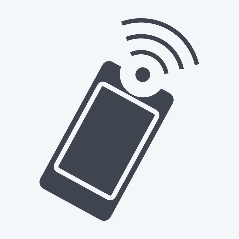 Icon Mobile. related to Wifi symbol. glyph style. design editable vector