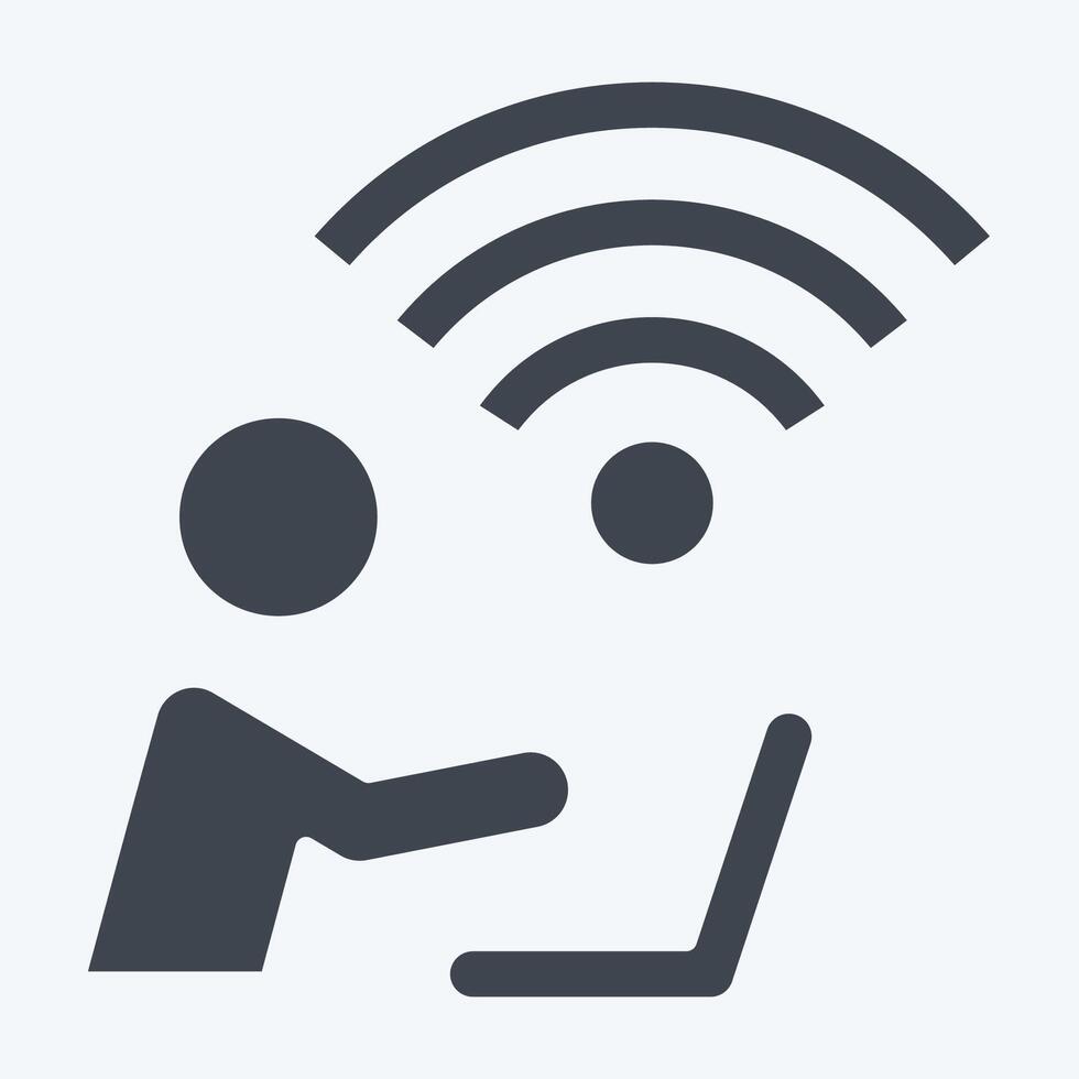 Icon Connectivity. related to Wifi symbol. glyph style. design editable vector
