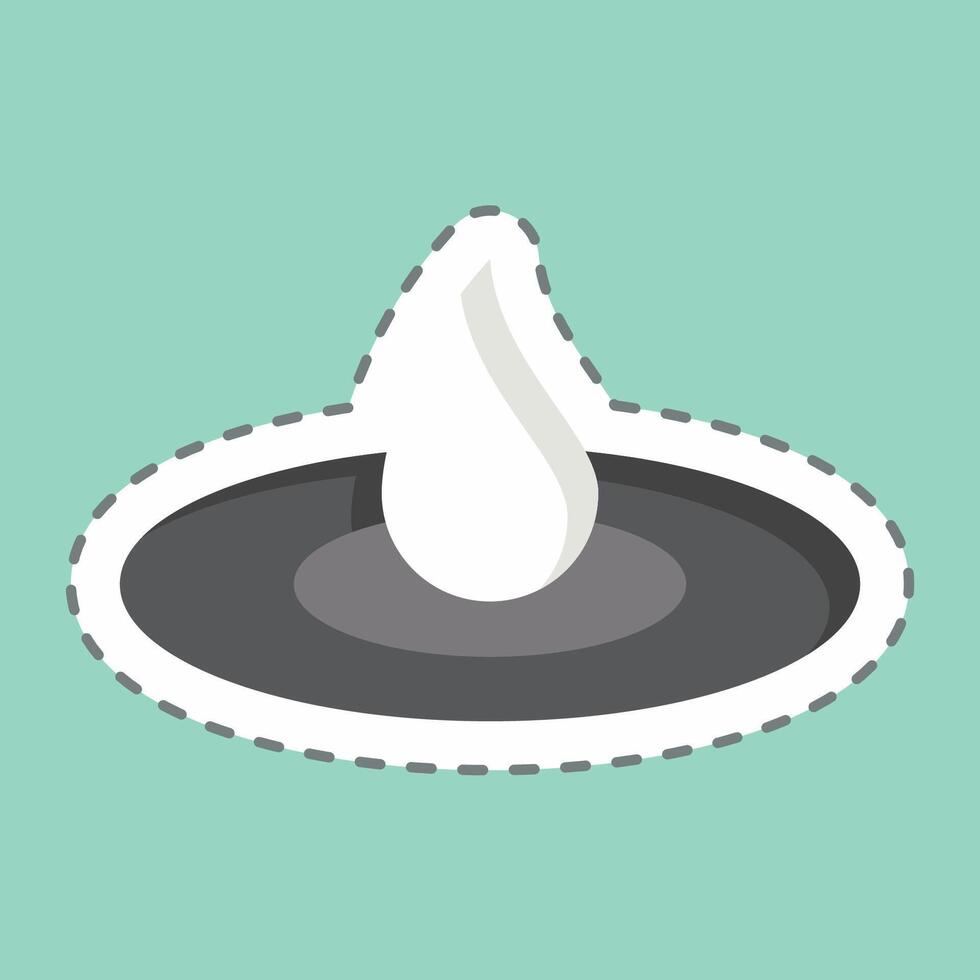 Sticker line cut Humidification. related to Cosmetology symbol. design editable vector