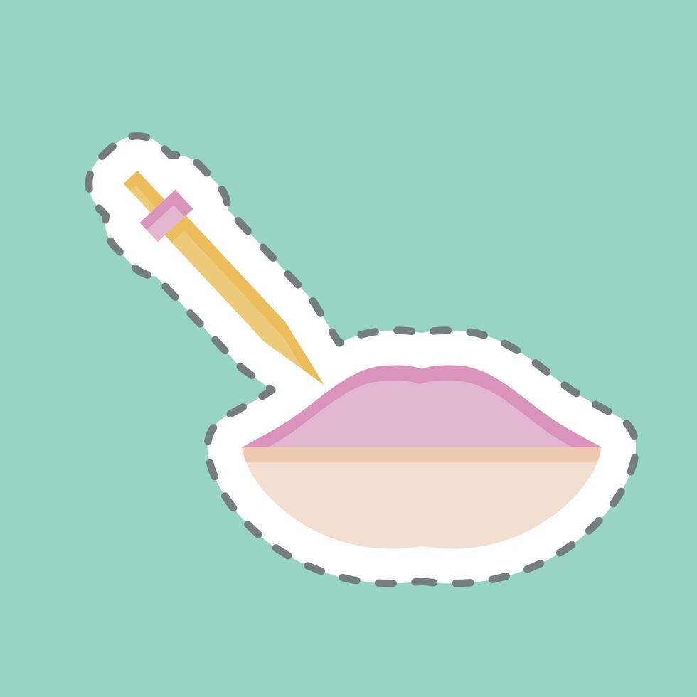 Sticker line cut Lip Filler. related to Cosmetology symbol. design editable vector