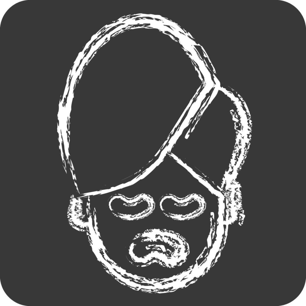 Icon Contour Plastic. related to Cosmetology symbol. chalk Style. design editable vector
