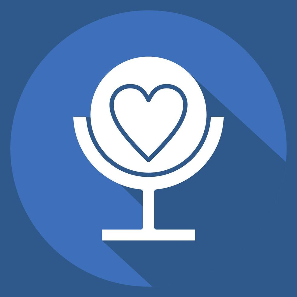 Icon Self Esteem. related to Cosmetology symbol. long shadow style. design editable vector