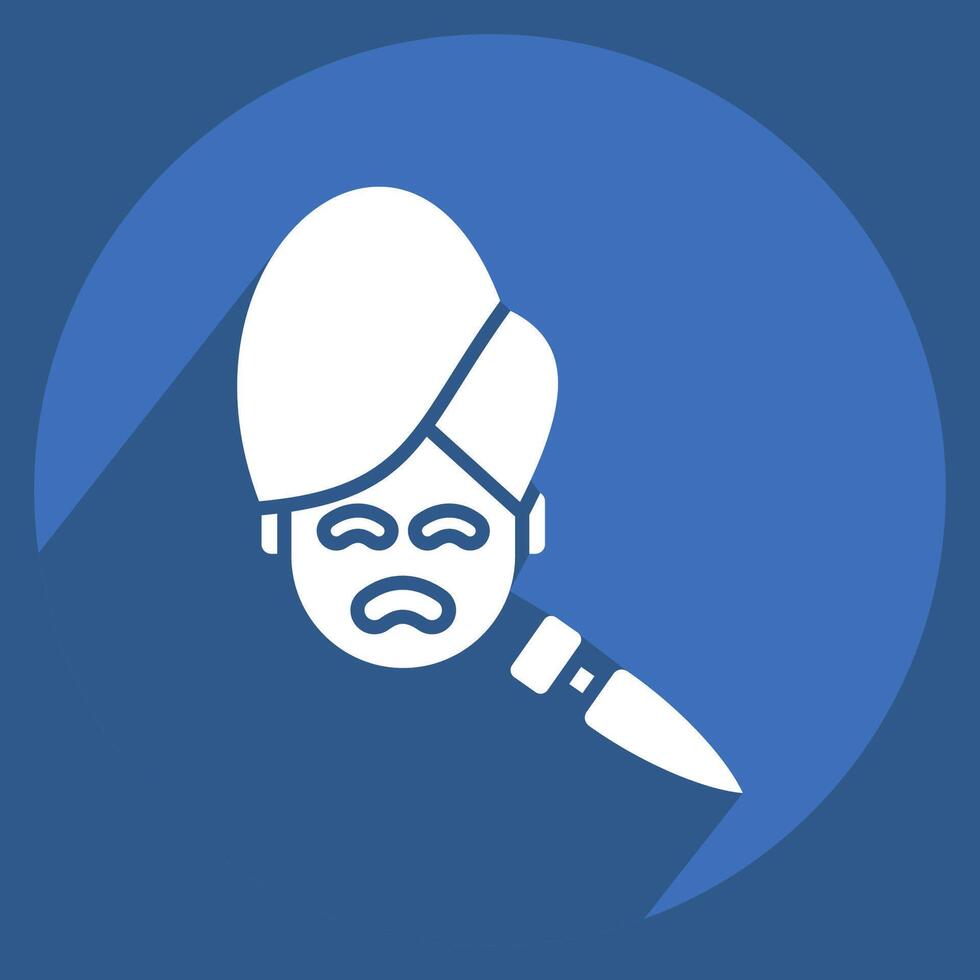 Icon Hardware Cosmeticology. related to Cosmetology symbol. long shadow style. design editable vector