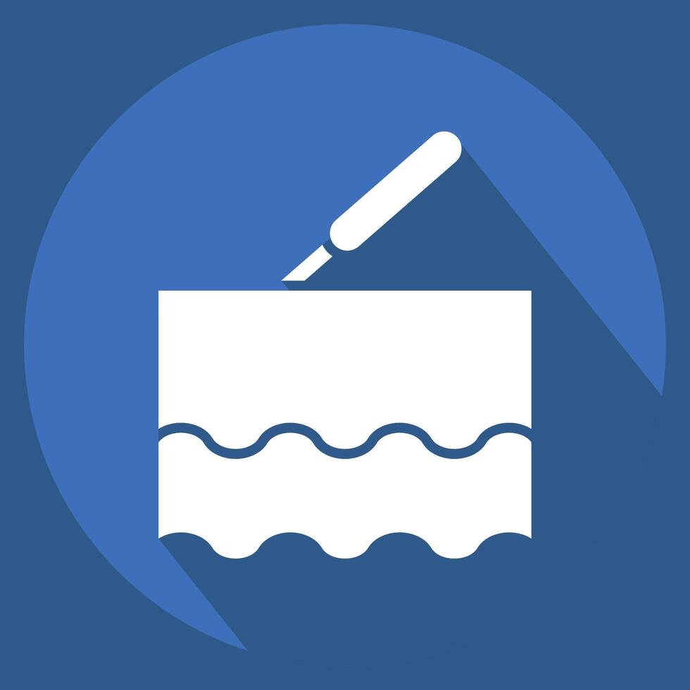 Icon Laser. related to Cosmetology symbol. long shadow style. design editable vector
