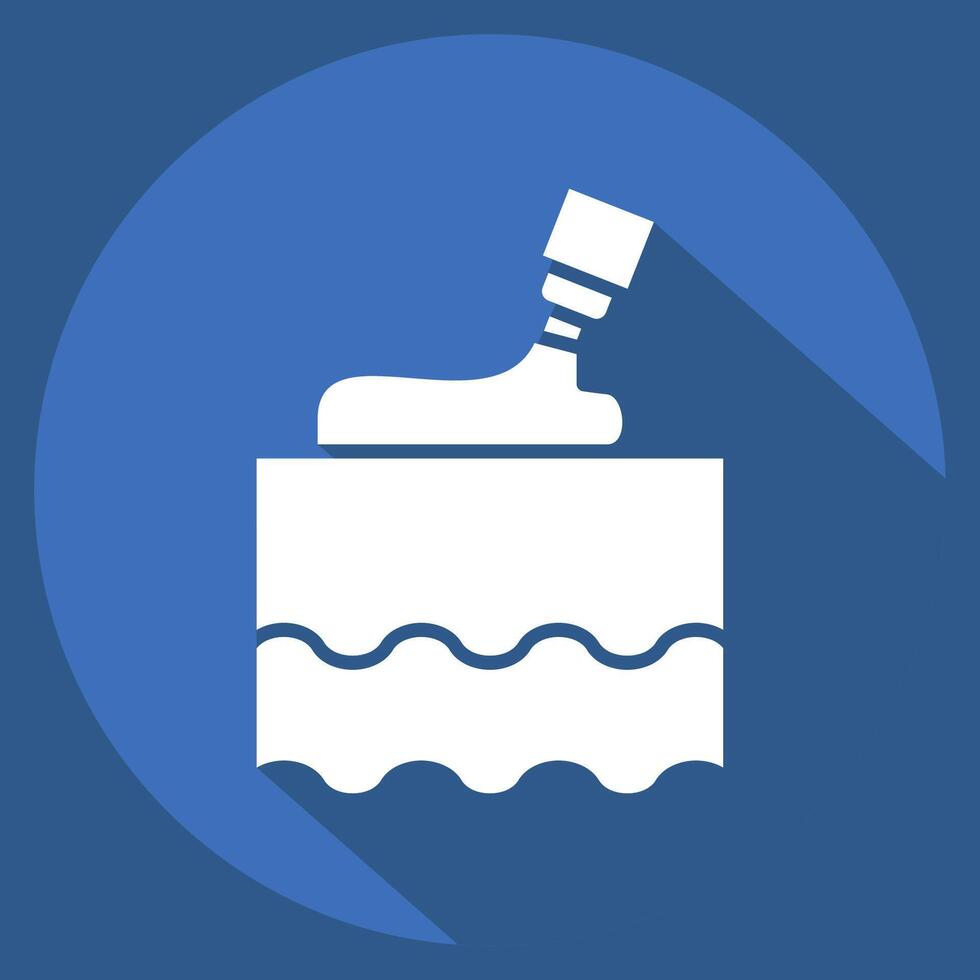Icon Lotion. related to Cosmetology symbol. long shadow style. design editable vector