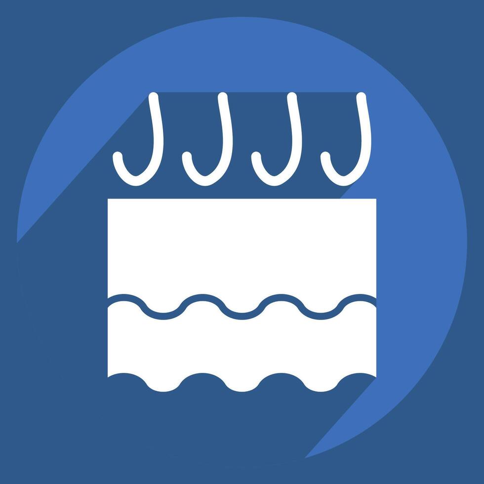 Icon Craked Skin. related to Cosmetology symbol. long shadow style. design editable vector
