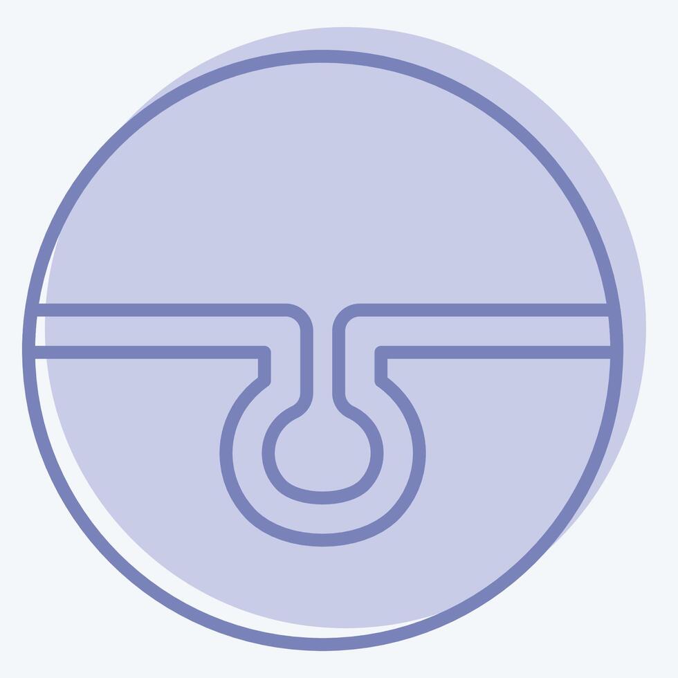 Icon Pore Clearing. related to Cosmetology symbol. two tone style. design editable vector