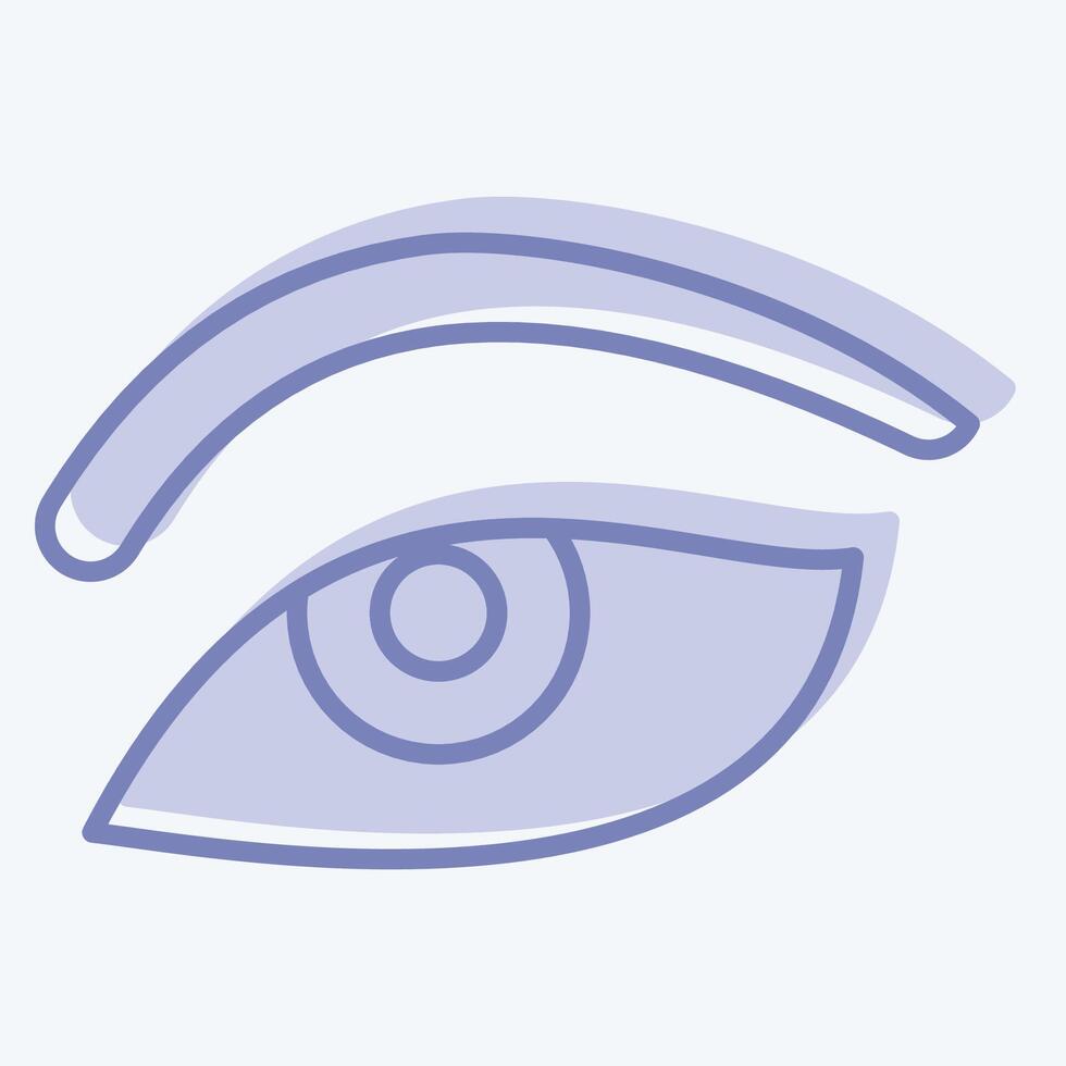Icon Eye Area. related to Cosmetology symbol. two tone style. design editable vector