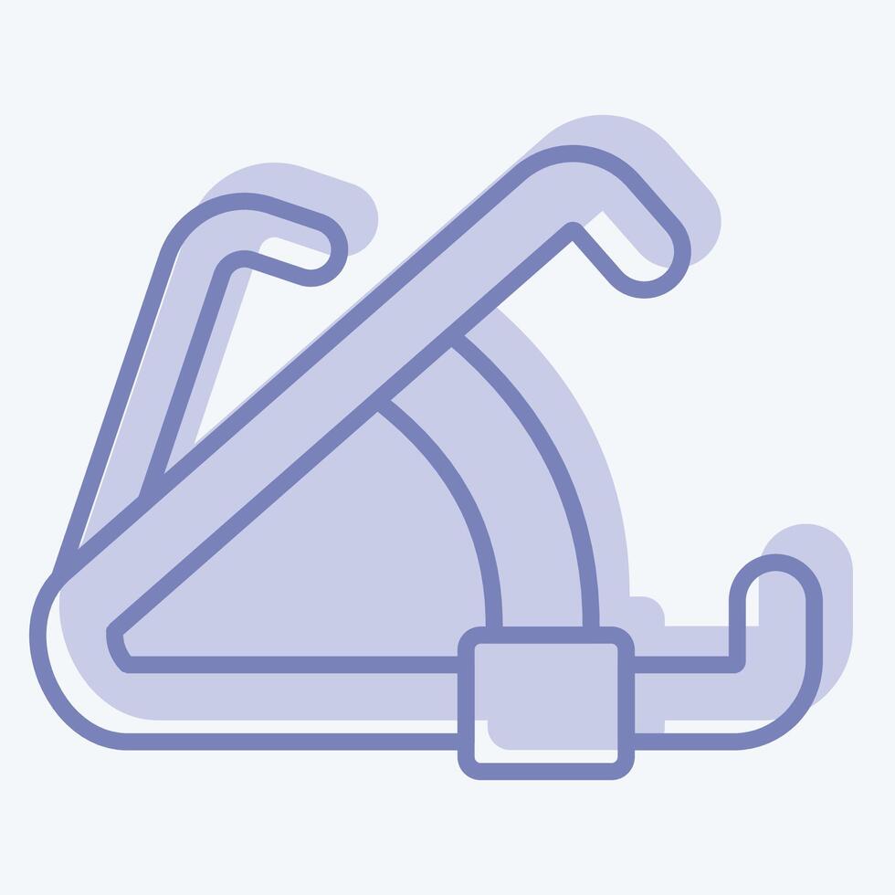 Icon Caliper. related to Cosmetology symbol. two tone style. design editable vector