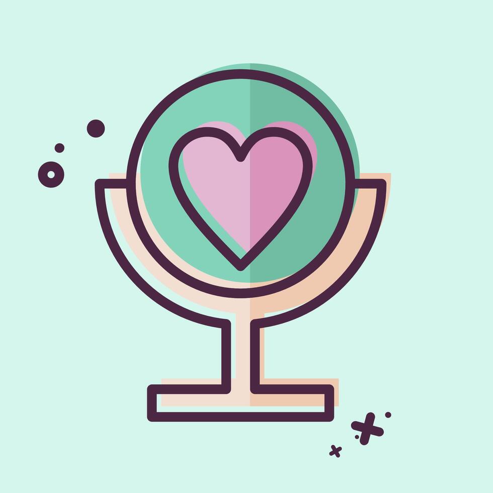 Icon Self Esteem. related to Cosmetology symbol. MBE style. design editable vector