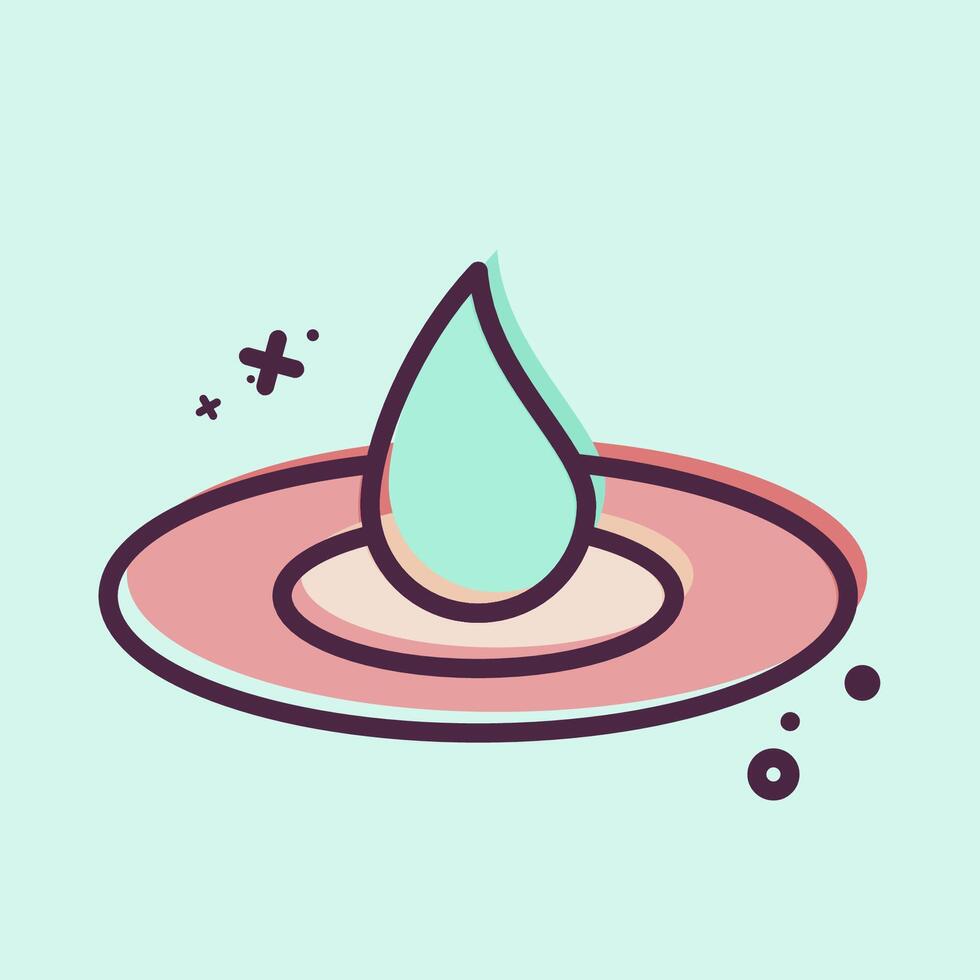 Icon Humidification. related to Cosmetology symbol. MBE style. design editable vector