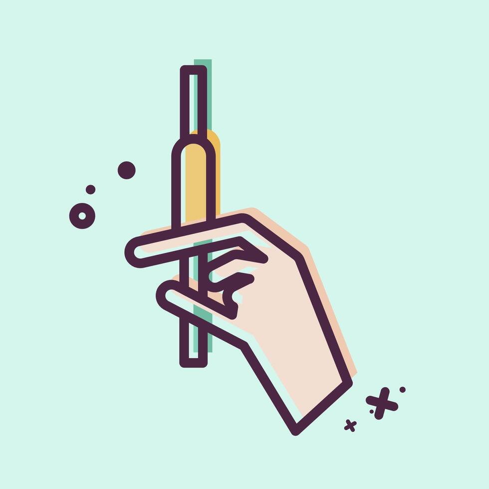 Icon Injectoins. related to Cosmetology symbol. MBE style. design editable vector