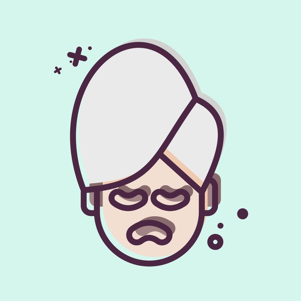 Icon Contour Plastic. related to Cosmetology symbol. MBE style. design editable vector