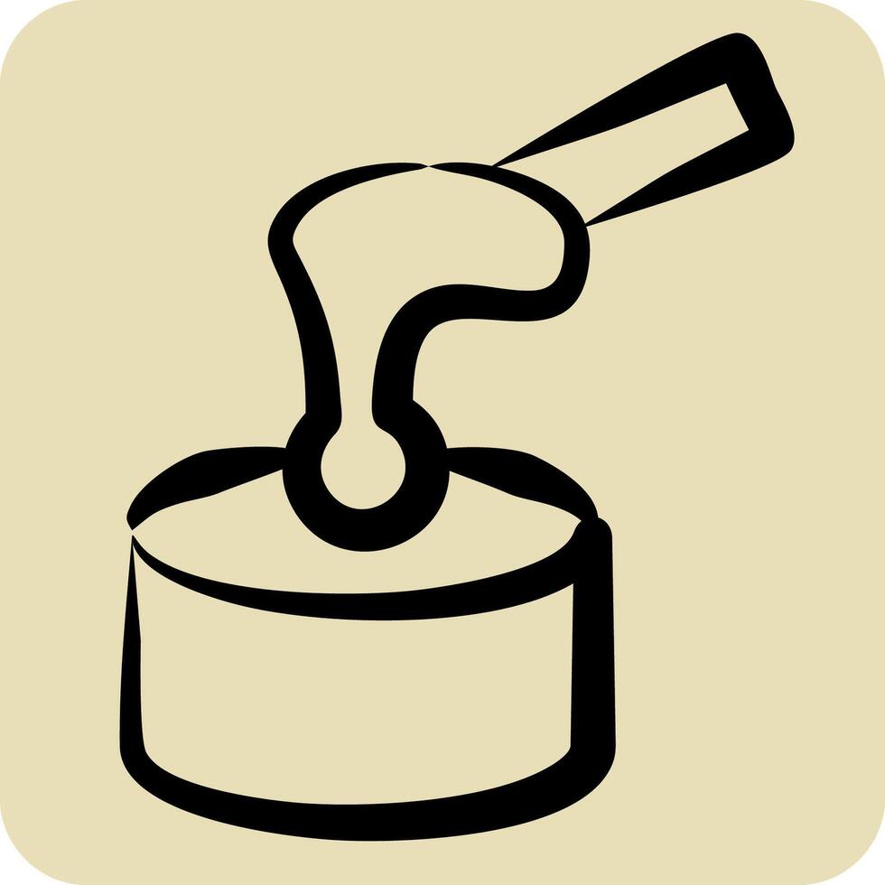 Icon Waxing. related to Cosmetology symbol. hand drawn style. design editable vector