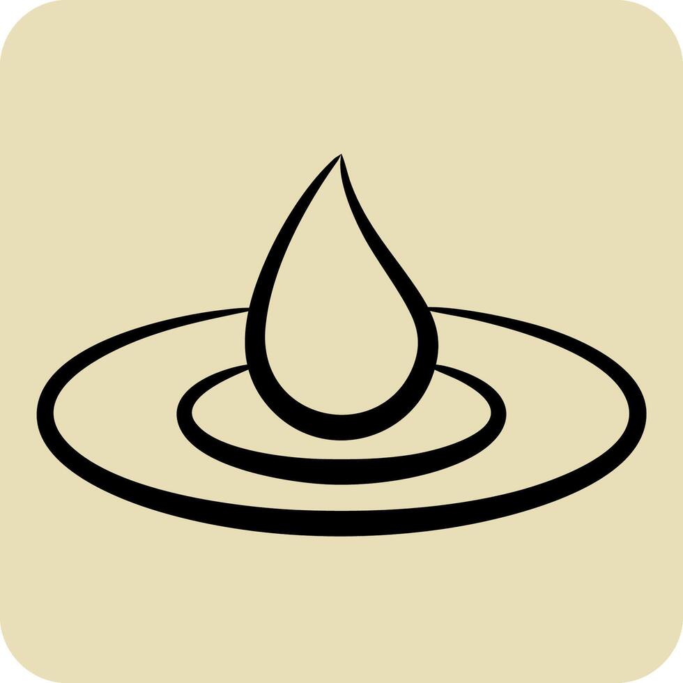 Icon Humidification. related to Cosmetology symbol. hand drawn style. design editable vector