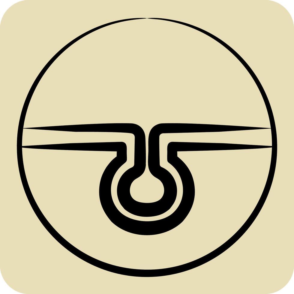 Icon Pore Clearing. related to Cosmetology symbol. hand drawn style. design editable vector