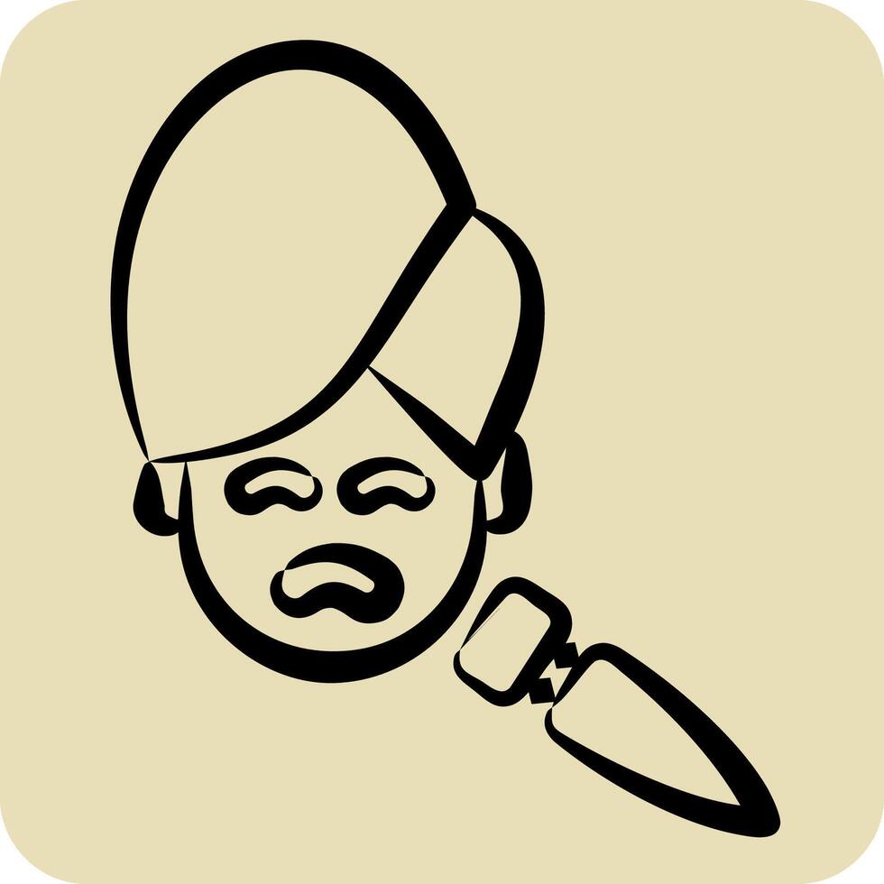 Icon Hardware Cosmeticology. related to Cosmetology symbol. hand drawn style. design editable vector