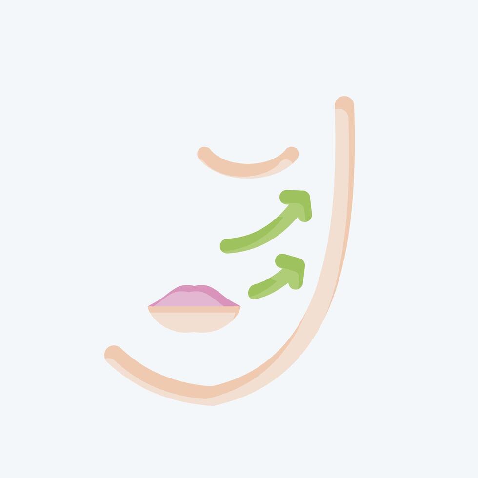 Icon Mesothreads. related to Cosmetology symbol. flat style. design editable vector