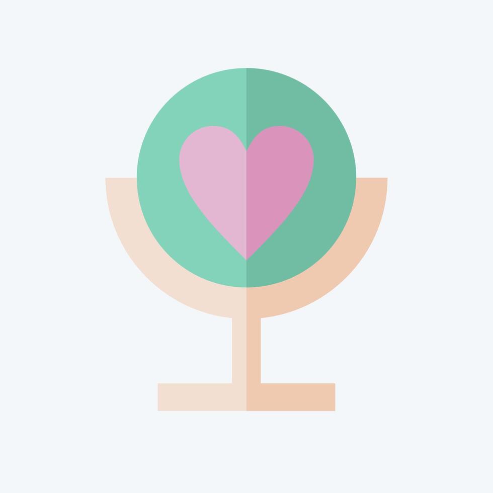 Icon Self Esteem. related to Cosmetology symbol. flat style. design editable vector