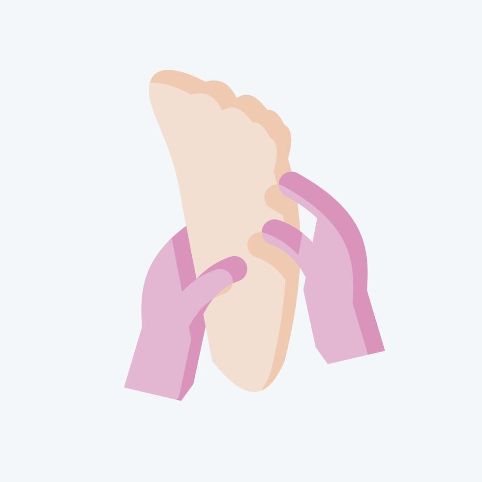 Icon Foot Massage. related to Cosmetology symbol. flat style. design editable vector