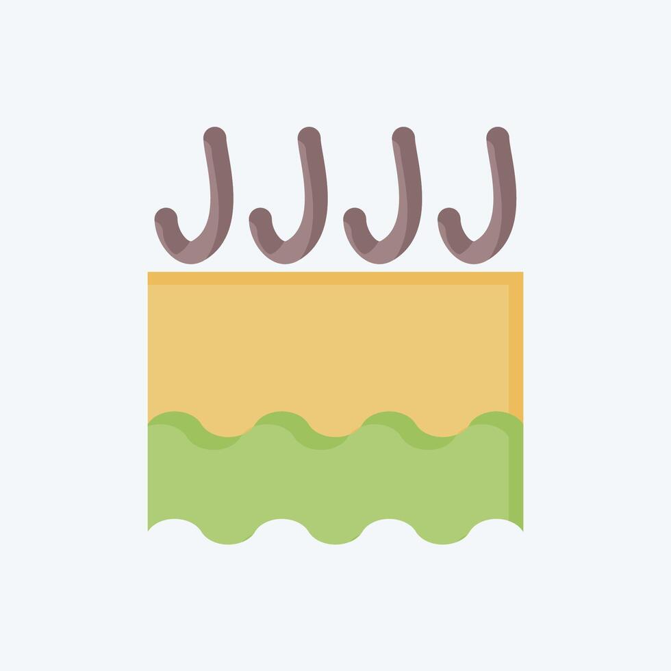 Icon Craked Skin. related to Cosmetology symbol. flat style. design editable vector