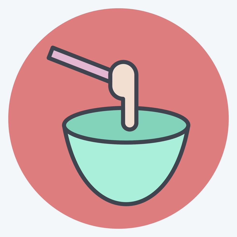 Icon Sugaring. related to Cosmetology symbol. color mate style. design editable vector