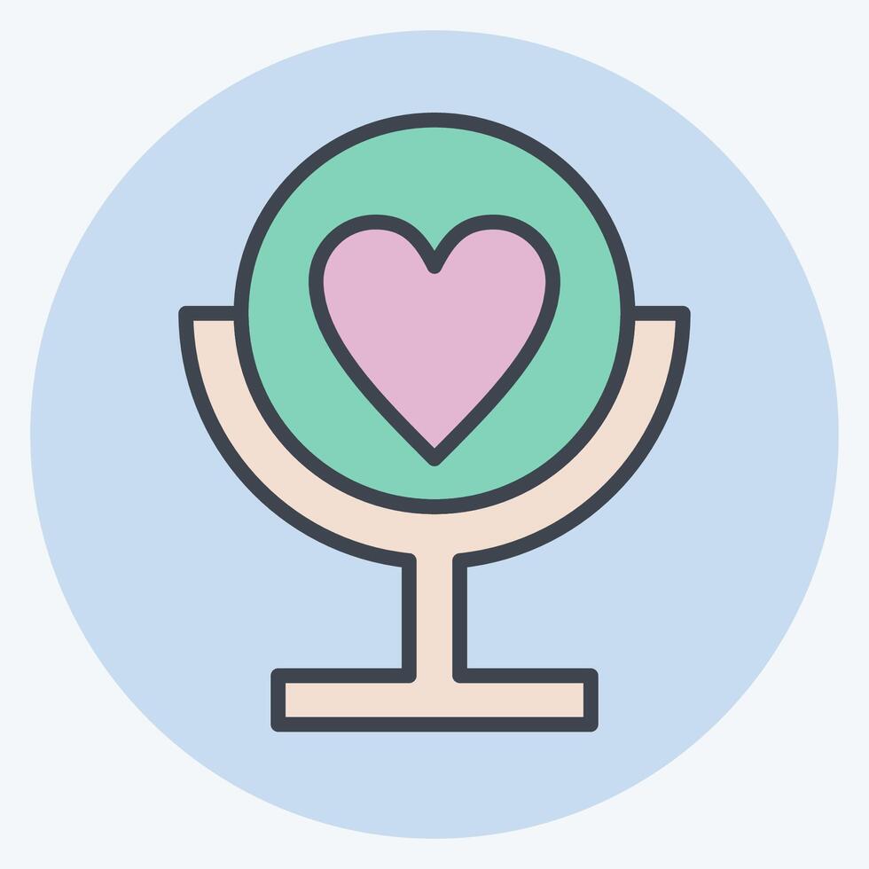 Icon Self Esteem. related to Cosmetology symbol. color mate style. design editable vector