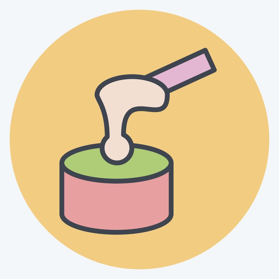 Icon Waxing. related to Cosmetology symbol. color mate style. design editable vector