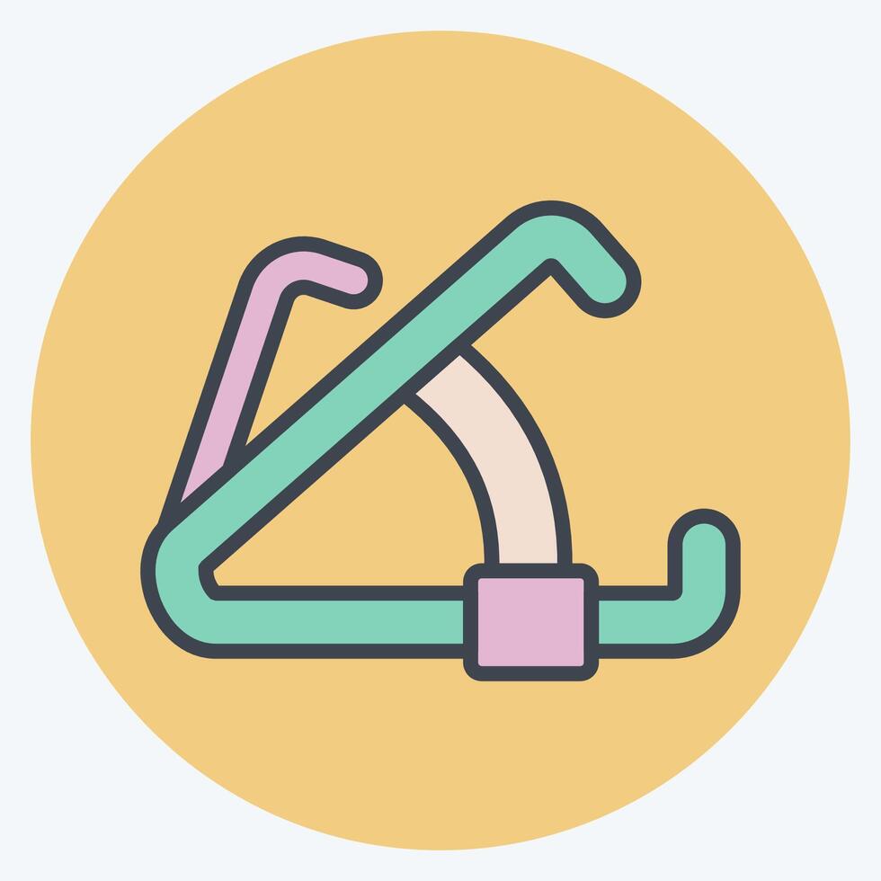 Icon Caliper. related to Cosmetology symbol. color mate style. design editable vector