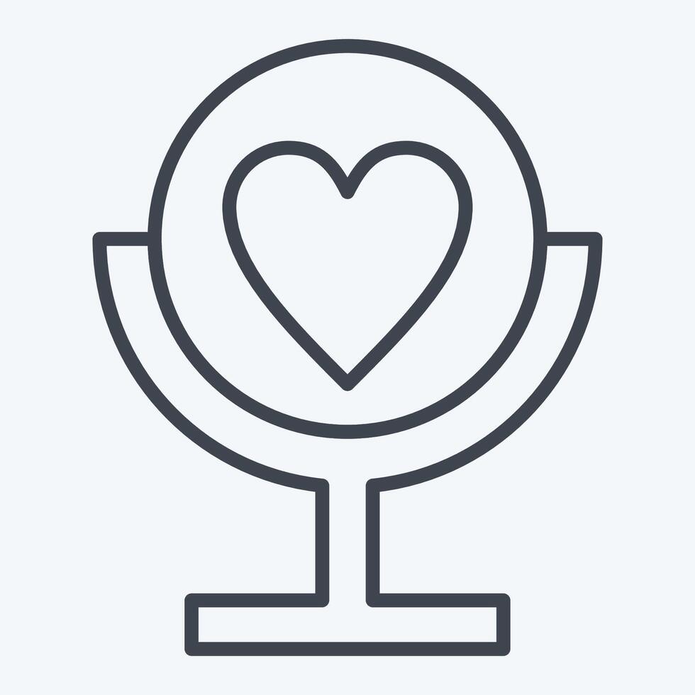 Icon Self Esteem. related to Cosmetology symbol. line style. design editable vector
