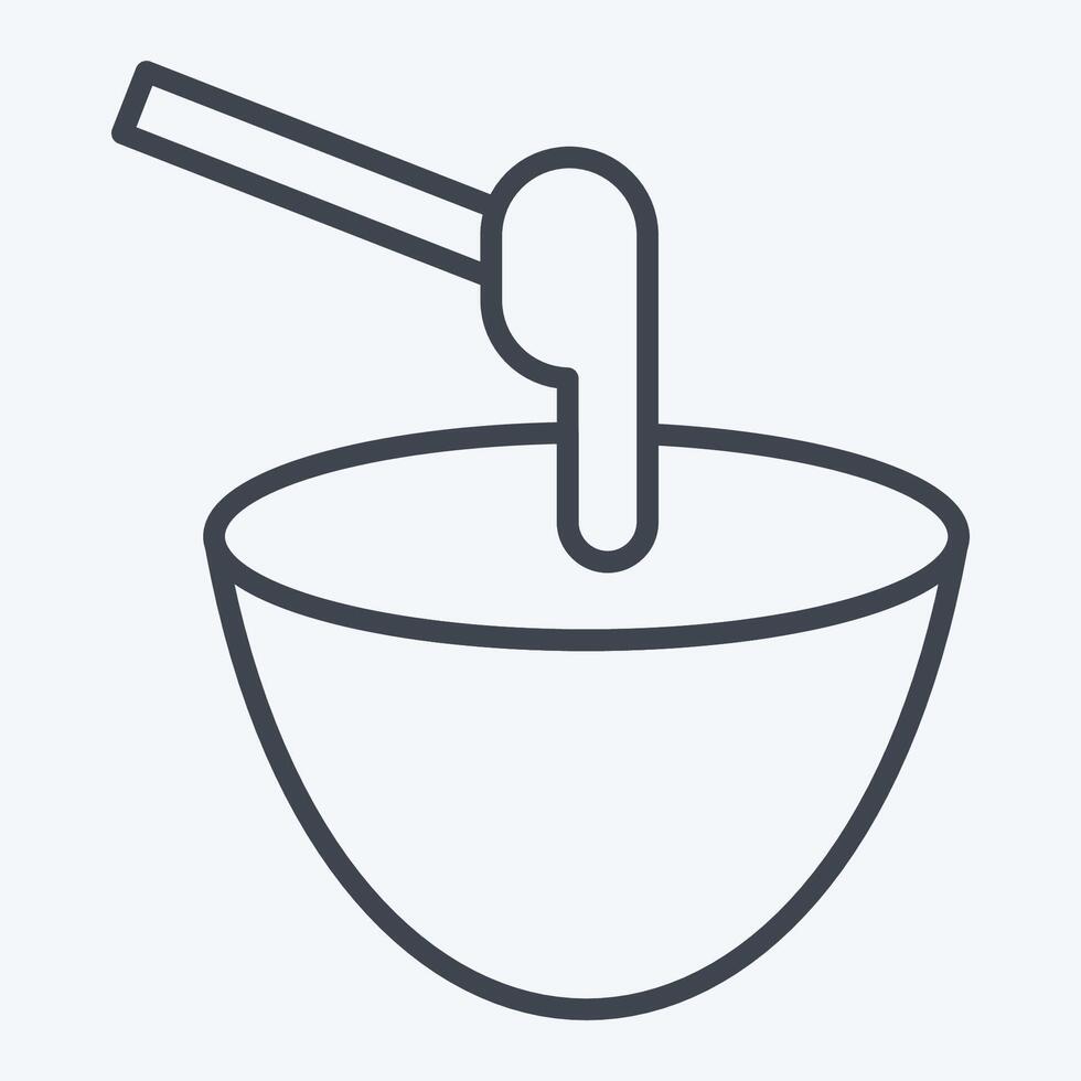 Icon Sugaring. related to Cosmetology symbol. line style. design editable vector