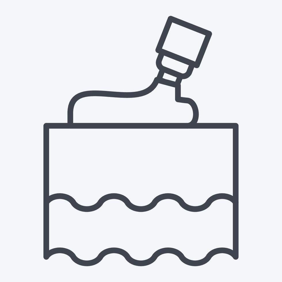 Icon Lotion. related to Cosmetology symbol. line style. design editable vector