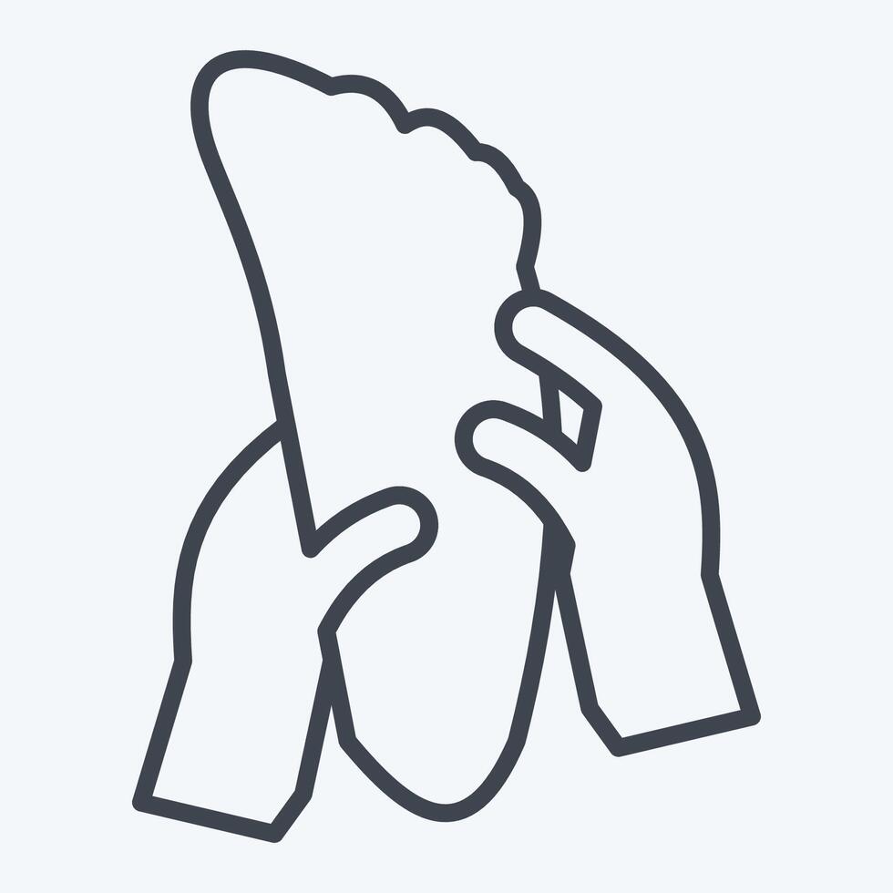 Icon Foot Massage. related to Cosmetology symbol. line style. design editable vector