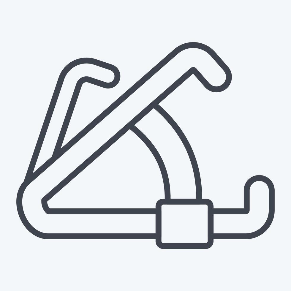 Icon Caliper. related to Cosmetology symbol. line style. design editable vector