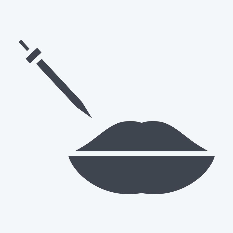 Icon Lip Filler. related to Cosmetology symbol. glyph style. design editable vector
